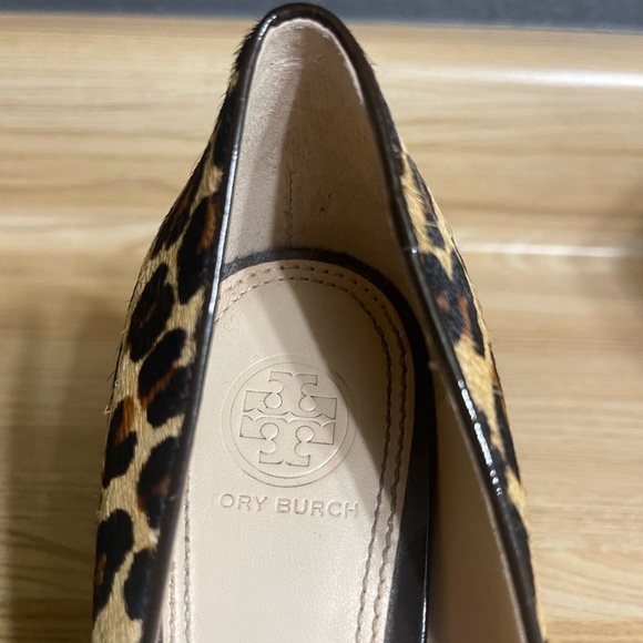 Tory burch" Astoria Wedge Heels Leopard Print Calf - Picture 8 of 16